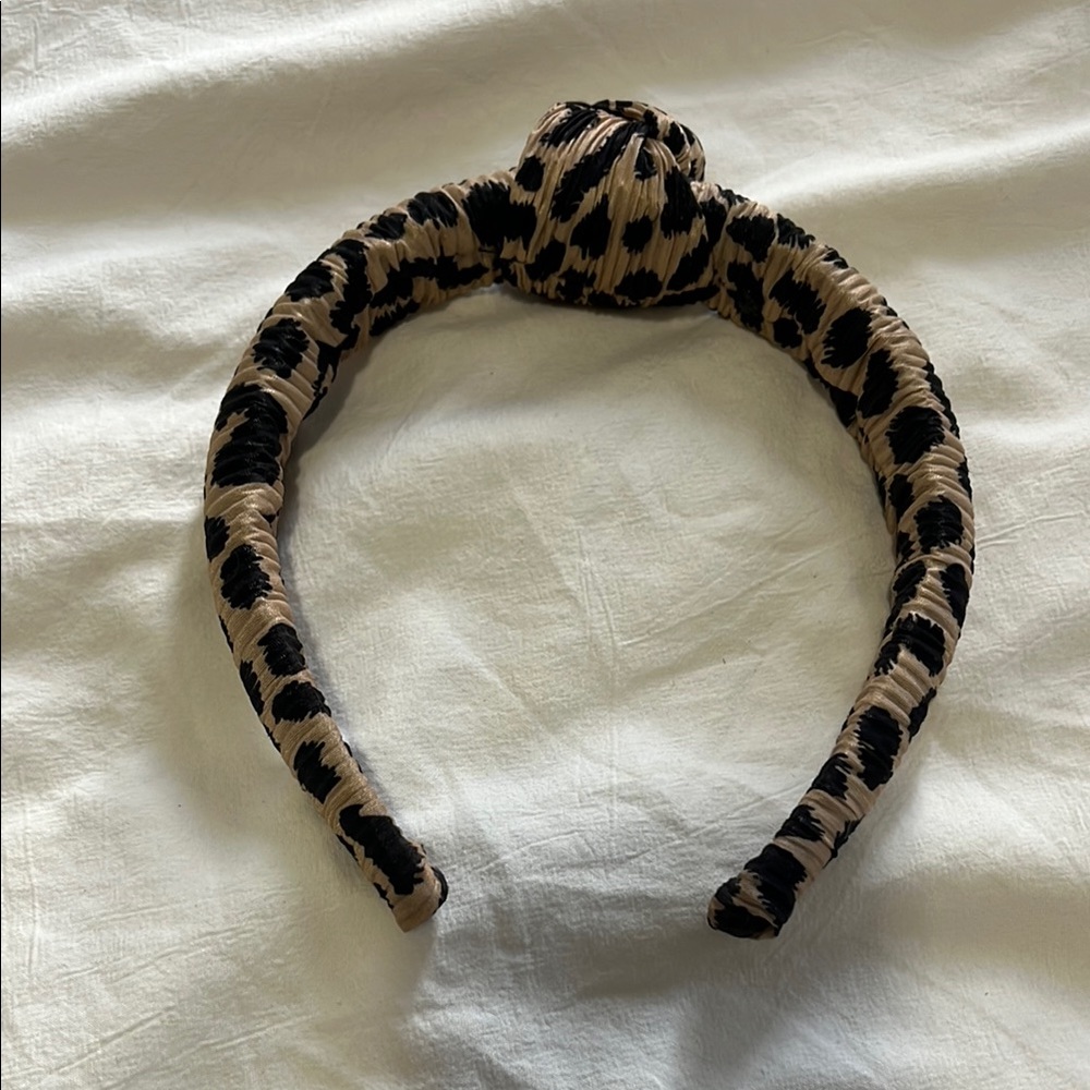 Loeffler Randall Knot Animal Print Headband - Picture 5 of 5